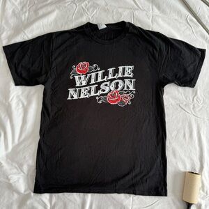 Willie Nelson Black Graphic T-Shirt